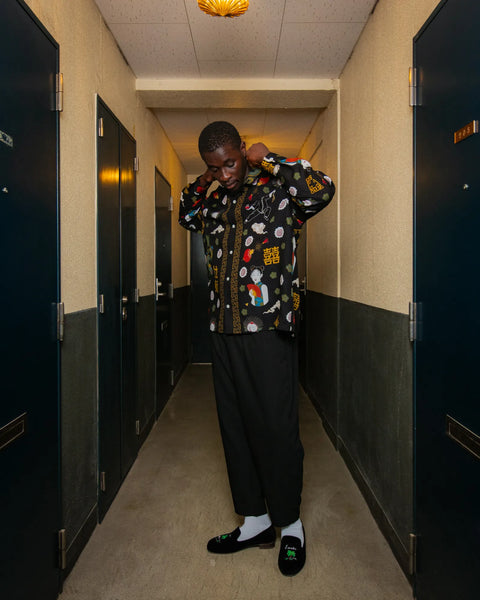 拉麺 L/S SHIRT / BLACK