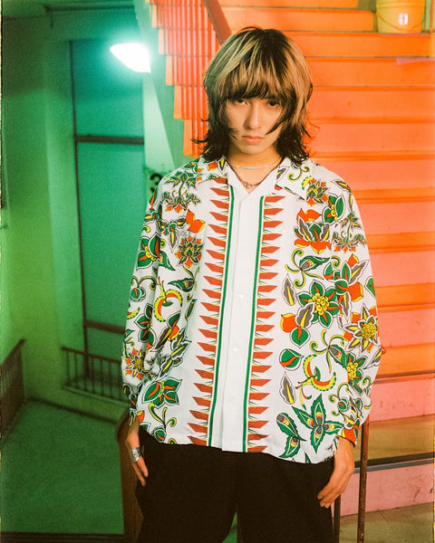 桃源花 L/S SHIRT / WHITE