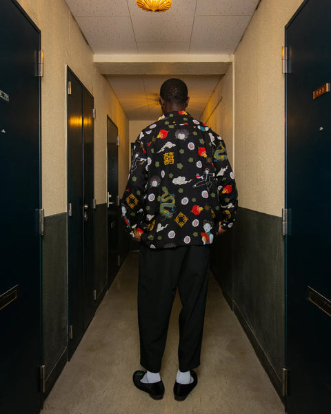 拉麺 L/S SHIRT / BLACK
