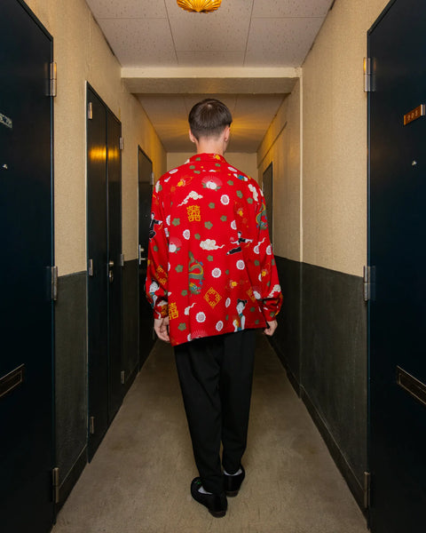 拉麺 L/S SHIRT / RED