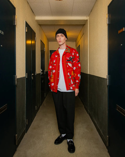 拉麺 L/S SHIRT / RED