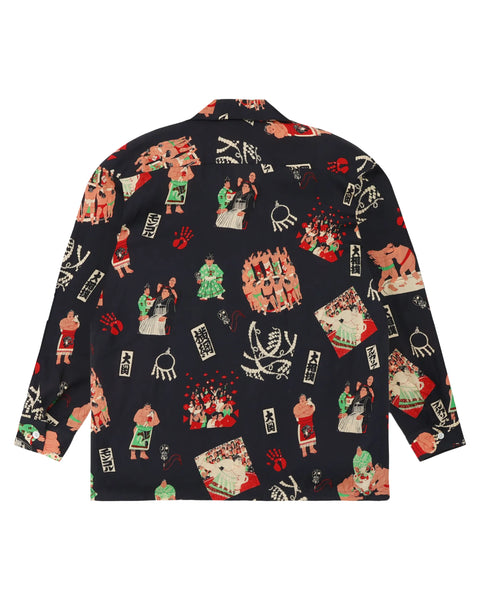 本場所 L/S SHIRT / BLACK