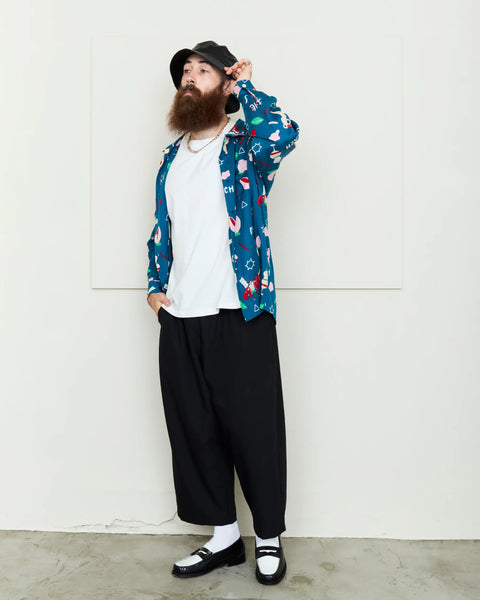 PEACH L/S SHIRT / NAVY