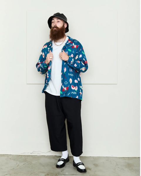 PEACH L/S SHIRT / NAVY