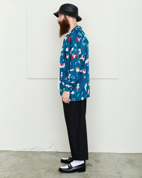 PEACH L/S SHIRT / NAVY