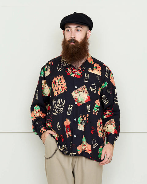 本場所 L/S SHIRT / BLACK