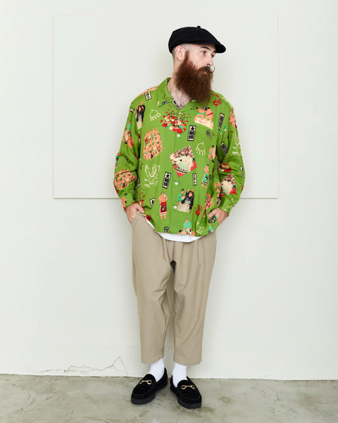 本場所 L/S SHIRT / GREEN