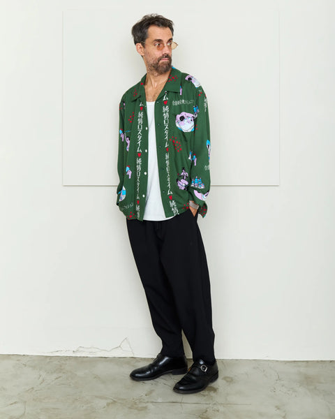 純情ロスタイム L/S SHIRT / GREEN