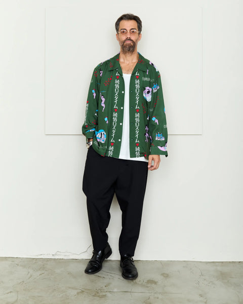 純情ロスタイム L/S SHIRT / GREEN