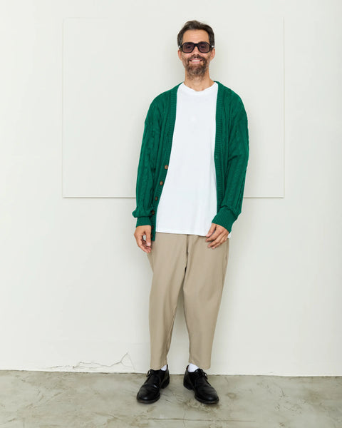 Hand Knit Cardigan / GREEN