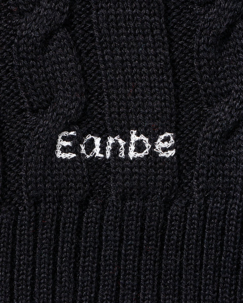Hand Knit Cardigan / BLACK