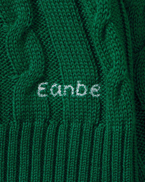 Hand Knit Cardigan / GREEN