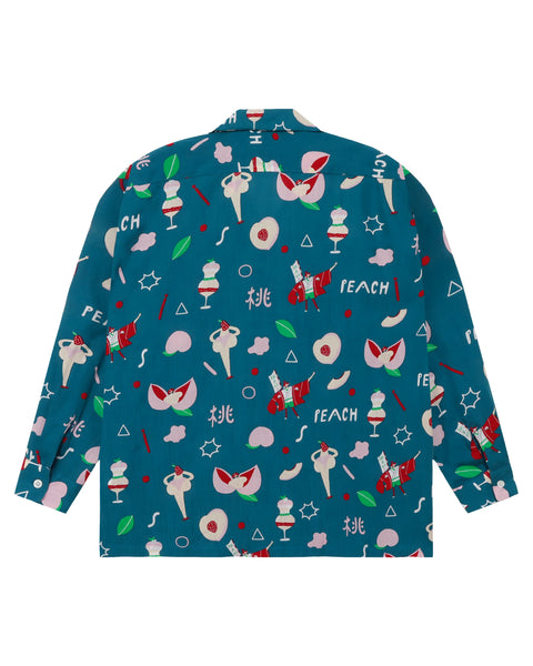 PEACH L/S SHIRT / NAVY