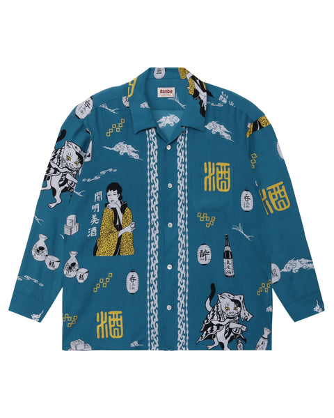 SAKE L/S SHIRT / BLUE