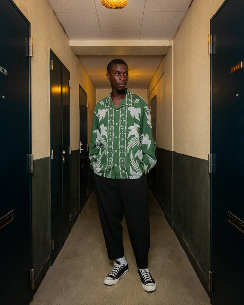 WATARIDORI L/S SHIRT / GREEN