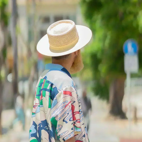 アロハシャツに合わせたPANAMA HATのスタイリングカット