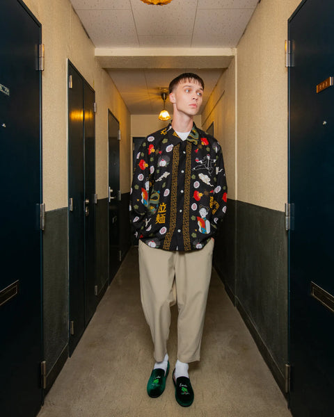 拉麺 L/S SHIRT / BLACK