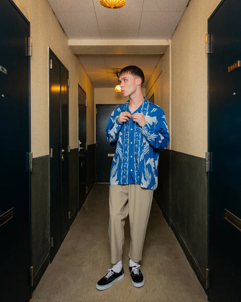 WATARIDORI L/S SHIRT / BLUE