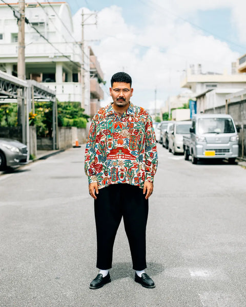 RYUKYU SIGN L/S SHIRT / CREAM
