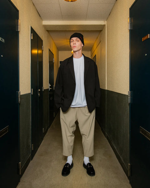 LOGO KNIT CAP / BLACK