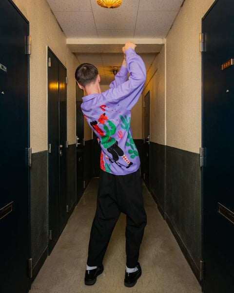 CRYING COUNTRY CLUB L/S SHIRT / PURPLE