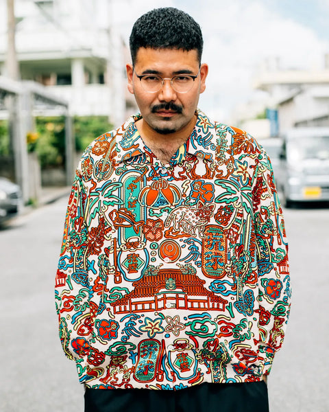RYUKYU SIGN L/S SHIRT / CREAM