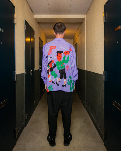 CRYING COUNTRY CLUB L/S SHIRT / PURPLE