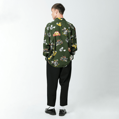 ★ogb★Eanbe DRUNKEN 長袖 アロハシャツ S DRUNKEN / L/S SHIRT – Eanbe