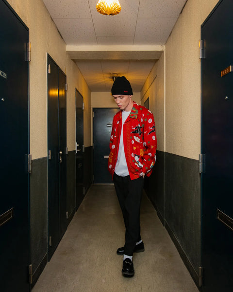 拉麺 -RAMEN  L/S SHIRT / RED
