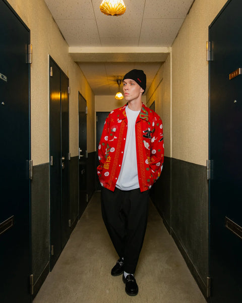 拉麺 -RAMEN  L/S SHIRT / RED