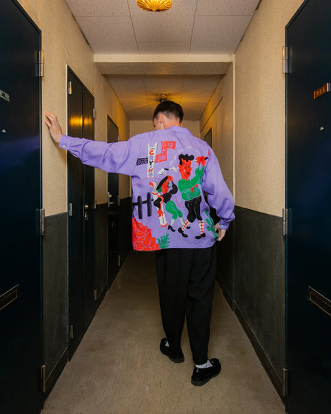 CRYING COUNTRY CLUB L/S SHIRT / PURPLE