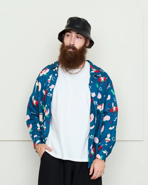 PEACH L/S SHIRT / NAVY