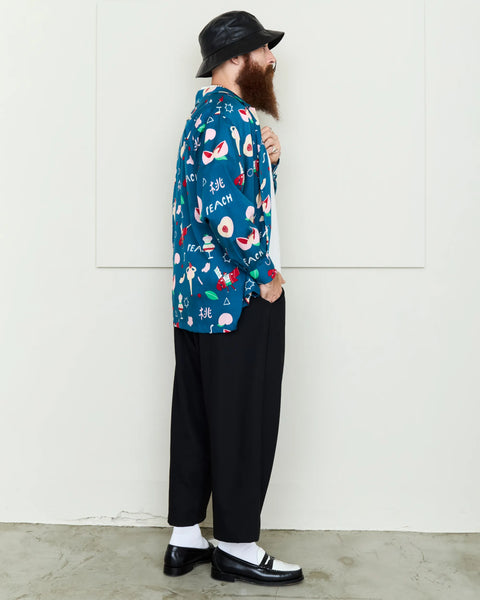 PEACH L/S SHIRT / NAVY