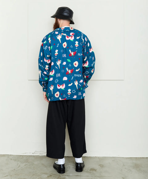 PEACH L/S SHIRT / NAVY