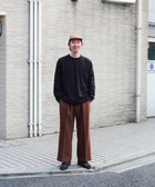 Eanbe 長袖 黒 ロゴＴシャツ ルック画像
