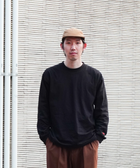 Eanbe 長袖 黒 ロゴＴシャツ ルック画像
