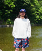 Eanbe 長袖 白 ロゴＴシャツ ルック画像