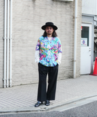 Eanbe 長袖 白 ロゴＴシャツ ルック画像