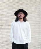 Eanbe 長袖 白 ロゴＴシャツ ルック画像