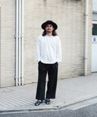 Eanbe 長袖 白 ロゴＴシャツ ルック画像
