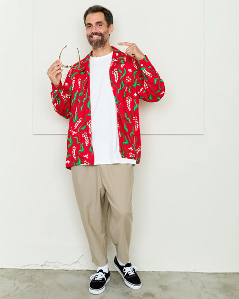 月桃 L/S SHIRT / RED – Eanbe 月桃 L/S SHIRT / RED – Eanbe