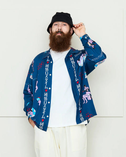 純情ロスタイム L/S SHIRT / NAVY