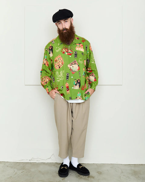 本場所 L/S SHIRT / GREEN