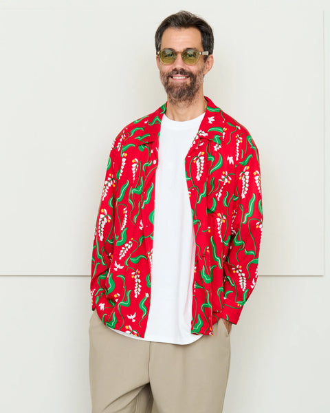 月桃 L/S SHIRT / RED – Eanbe 月桃 L/S SHIRT / RED – Eanbe