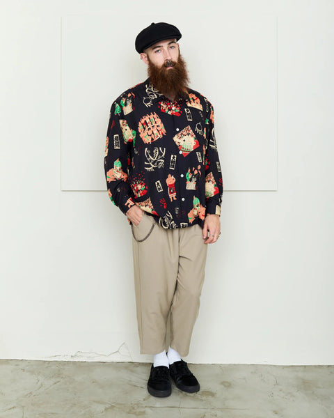 本場所 L/S SHIRT / BLACK