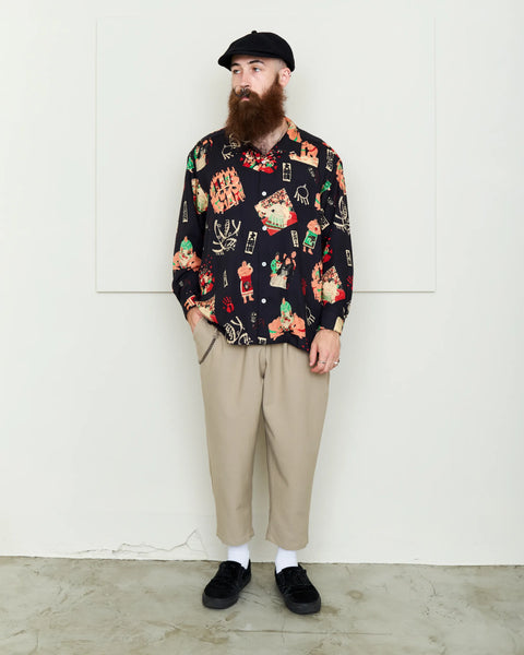 本場所 L/S SHIRT / BLACK