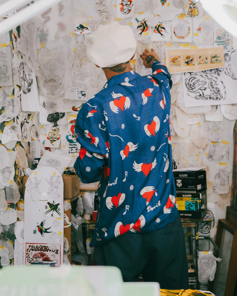 愛狂 L/S SHIRT / NAVY