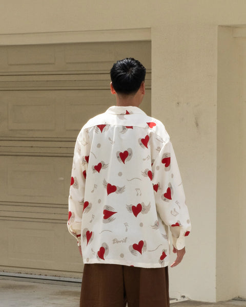 【7/4(土)13:00~販売開始】愛狂 L/S SHIRT / CREAM
