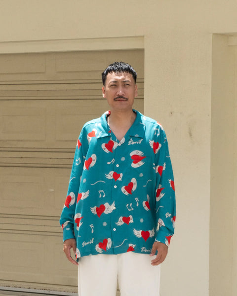 【7/4(土)13:00~販売開始】愛狂 L/S SHIRT / GREEN