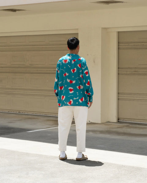 【7/4(土)13:00~販売開始】愛狂 L/S SHIRT / GREEN